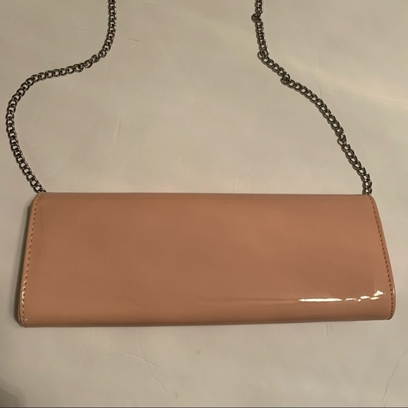 BCBGeneration clutch ballet pink patent leather crossbody with silver latch - Picture 8 of 13